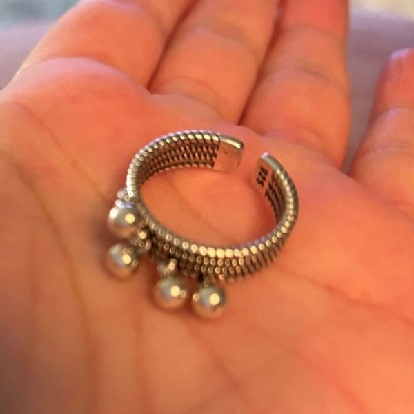The bubble drop ring in 925 silver - Thumbnail 4