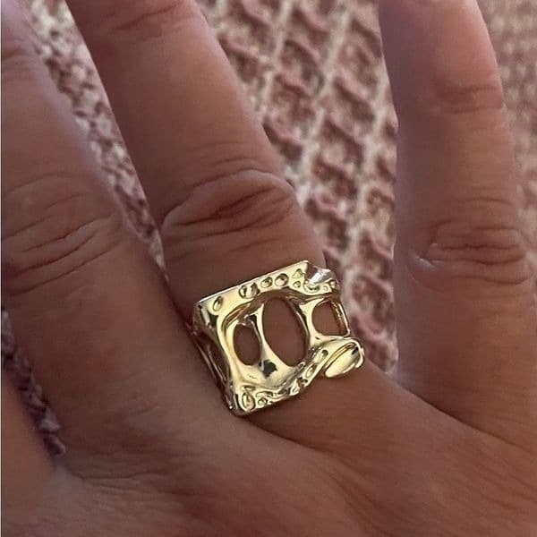 The Monster Ring adjustable in yellow gold plated 925 silver - Thumbnail 2