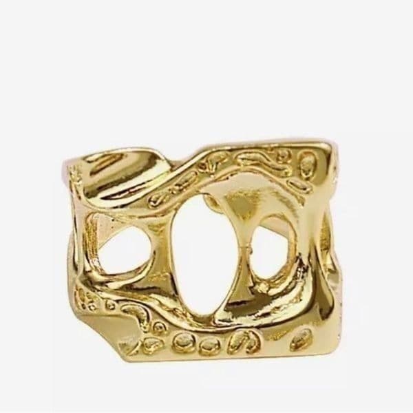 The Monster Ring adjustable in yellow gold plated 925 silver - Thumbnail 3