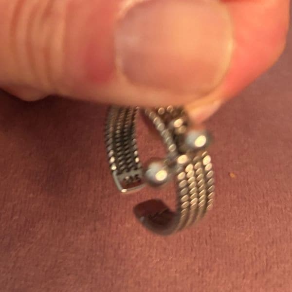 The bubble drop ring in 925 silver - Thumbnail 5