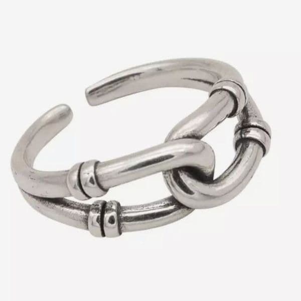 The Tie Me In Knots Ring, adjustable in 925 silver - Thumbnail 2