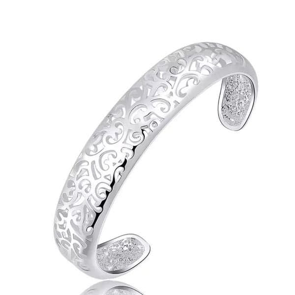 The Boho Heart open bangle bracelets in 925 - Thumbnail 4