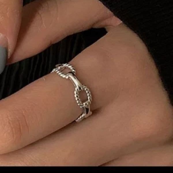 The Braided Link Ring in 925 silver - Thumbnail 3