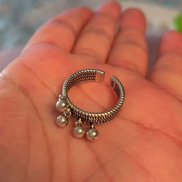The bubble drop ring in 925 silver - Thumbnail 3