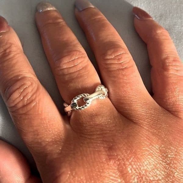 The Braided Link Ring in 925 silver - Thumbnail 4