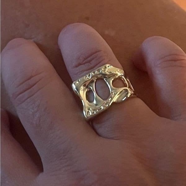 The Monster Ring adjustable in yellow gold plated 925 silver - Thumbnail 7