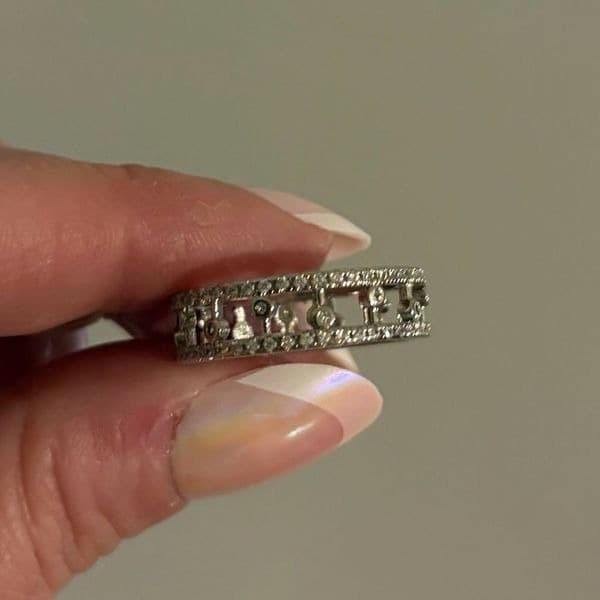 The Dainty Eternity Band with lab created stones and 925 silver Sz 7 - Thumbnail 6