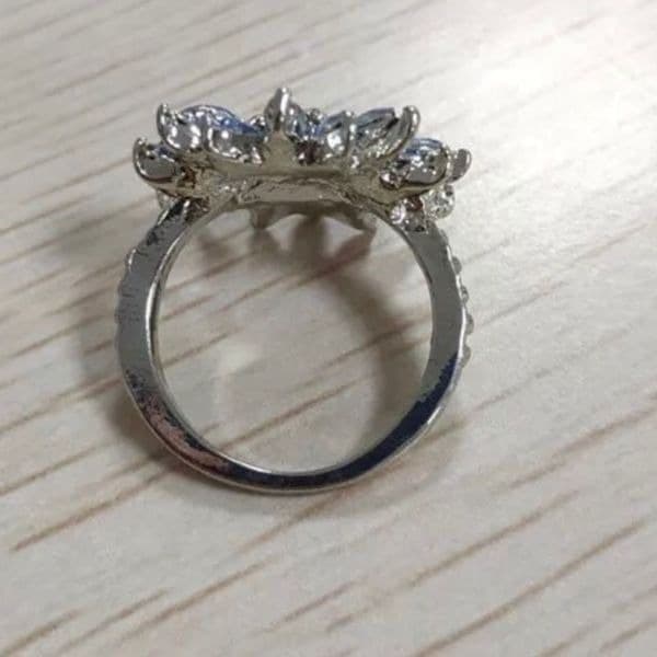 The Poppy Estate inspired blue flower ring in 925 Silver - Thumbnail 6