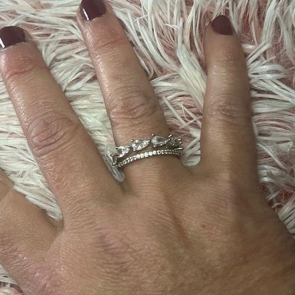 The Lucky Girl Ring adjustable in 925 silver with cubic zirconia - Thumbnail 3
