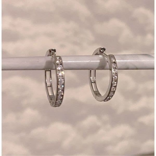 The Dramatic Hoop in cubic zirconia in 925 - Thumbnail 4