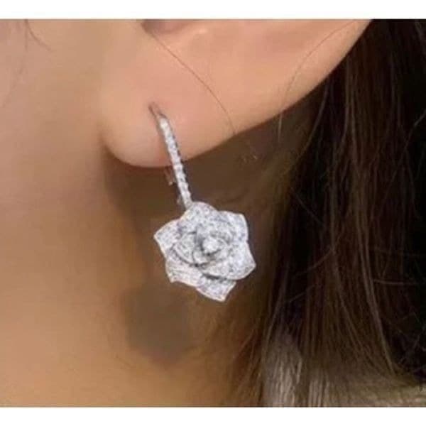 Sterling Silver Cubic Zirconia Earrings - Thumbnail 8
