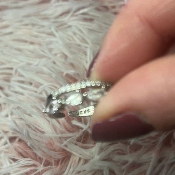 The Lucky Girl Ring adjustable in 925 silver with cubic zirconia - Thumbnail 4