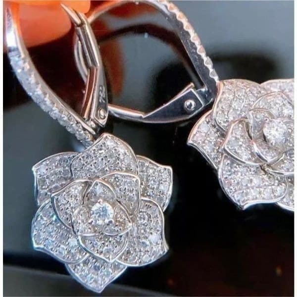 Sterling Silver Cubic Zirconia Earrings - Thumbnail 7