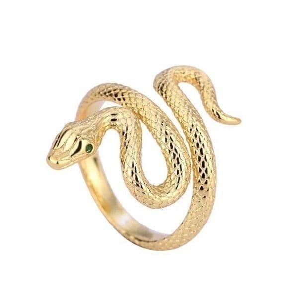 The Golden Serpent Ring in 925 silver plated 14k gold - Thumbnail 4