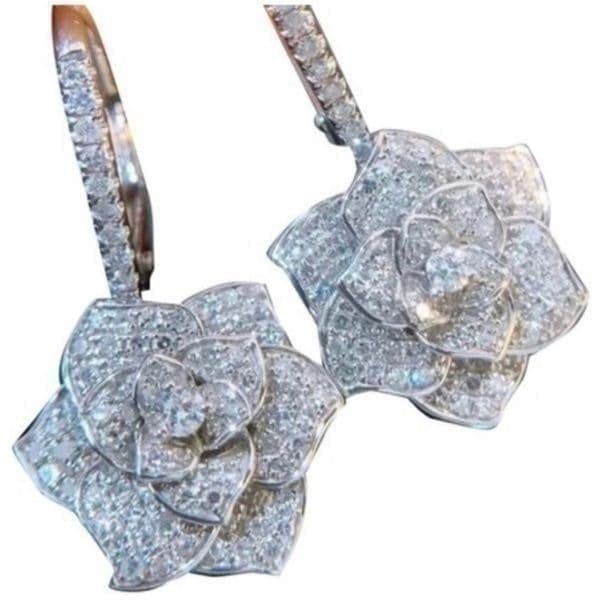 Sterling Silver Cubic Zirconia Earrings - Thumbnail 3