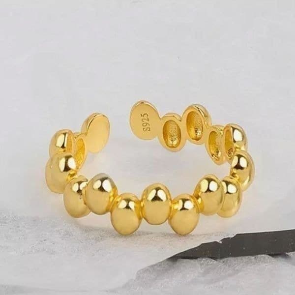 The Matrix Ring in 925 & triple gold plated adjustable - Image 1