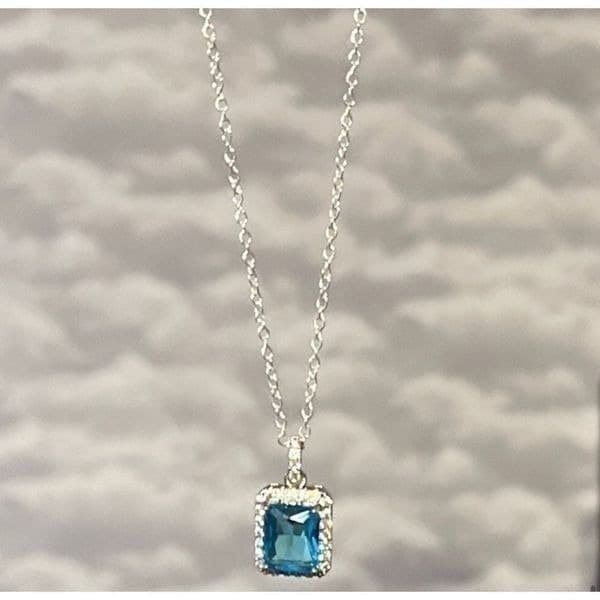 The Maritime Aquamarine pendant necklace in 925 silver - Thumbnail 6