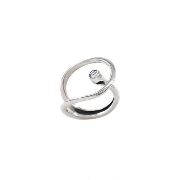 The Innovation Statement Ring adjustable in 925 and cubic zirconia - Thumbnail 3