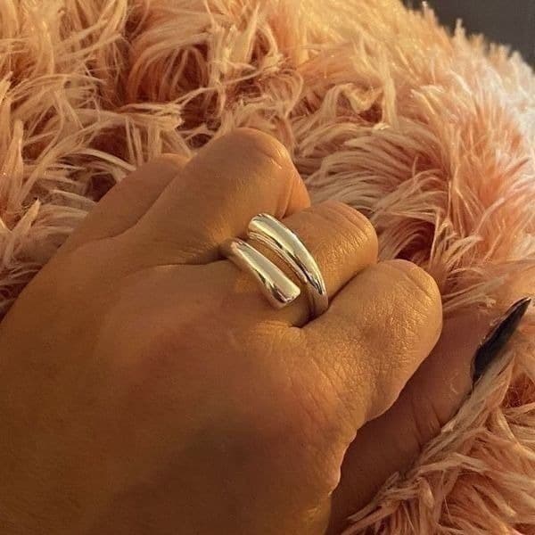 The Axis 925 adjustable modern statement ring - Thumbnail 8