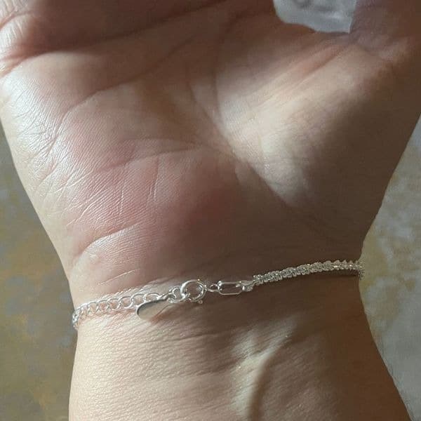 The Multimedia Dainty Heart link pendant bracelet in 925 silver. - Thumbnail 11
