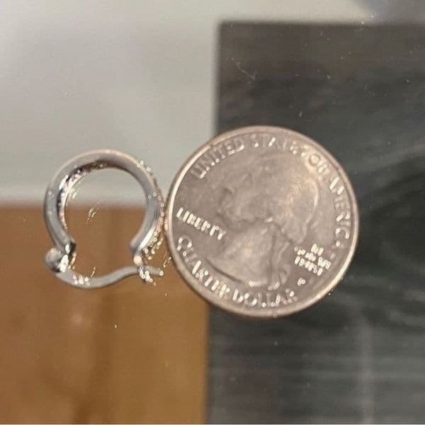 The Classic Dainty Hoop in 925 silver - Thumbnail 3
