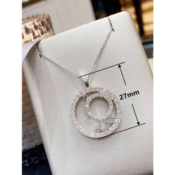 Circle Of Life Necklace 1.90 Ct Moissanite pendant necklace - Thumbnail 4