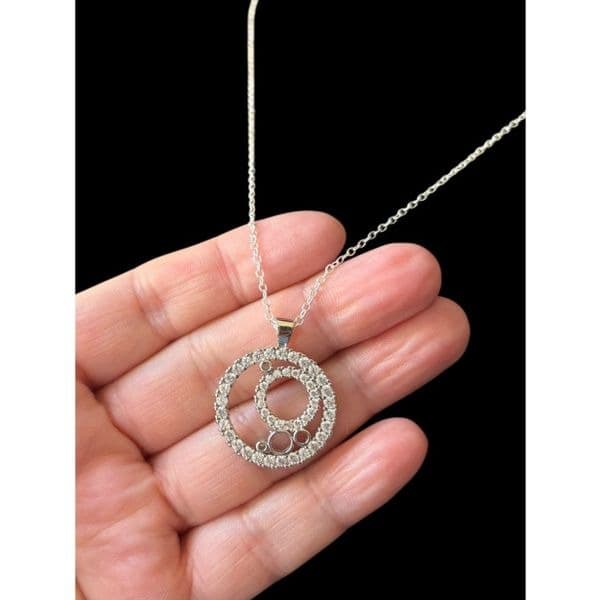 Circle Of Life Necklace 1.90 Ct Moissanite pendant necklace - Thumbnail 2