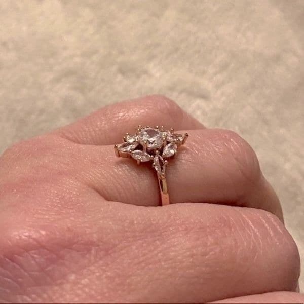 The Elizabeth gold filled white sapphire ring 6 - Thumbnail 9