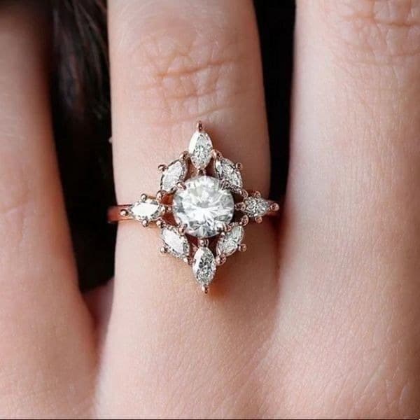 The Elizabeth gold filled white sapphire ring 6 - Thumbnail 5