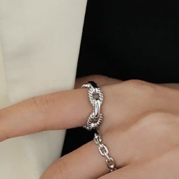 The Marina Ring in 925 silver adjustable - Thumbnail 5