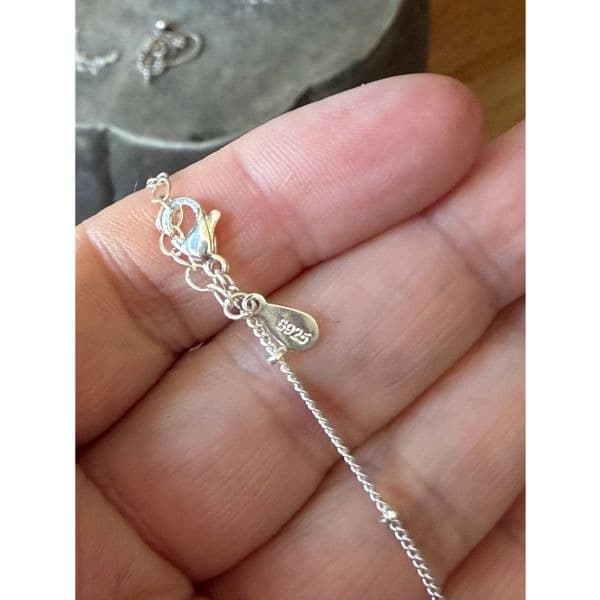 The triple chic pendant necklace in 925 silver and lab created stones. - Thumbnail 7