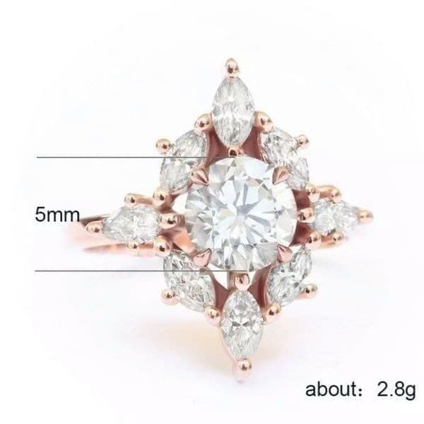 The Elizabeth gold filled white sapphire ring sz 8 - Thumbnail 2