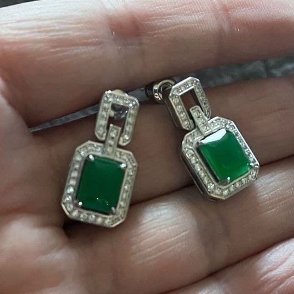 The Emerald City Drop earrings in 925 silver - Thumbnail 4