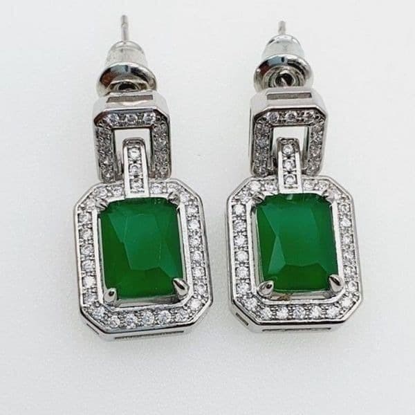 The Emerald City Drop earrings in 925 silver - Thumbnail 3