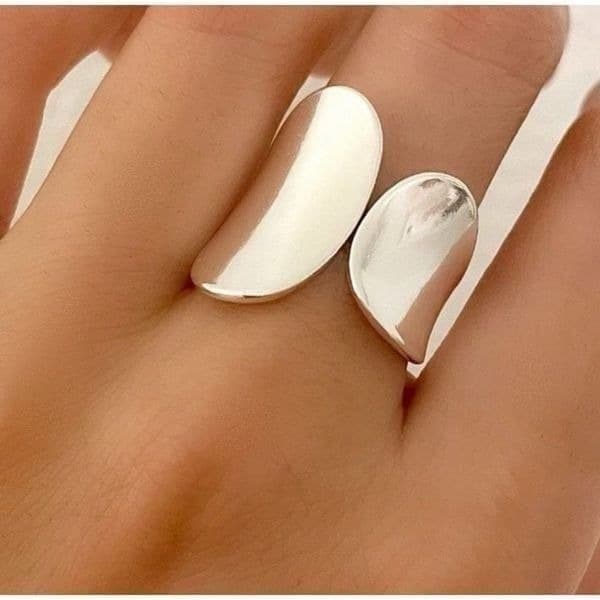 The Abstract Wave Ring in 925 silver - Image 1
