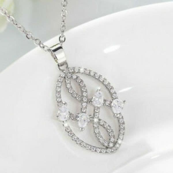The Museum Abstract Necklace in cubic zirconia & 925 - Thumbnail 9
