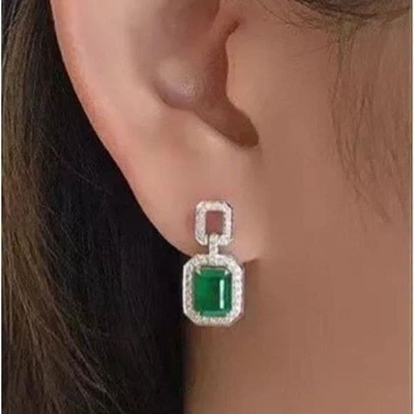The Emerald City Drop earrings in 925 silver - Thumbnail 2