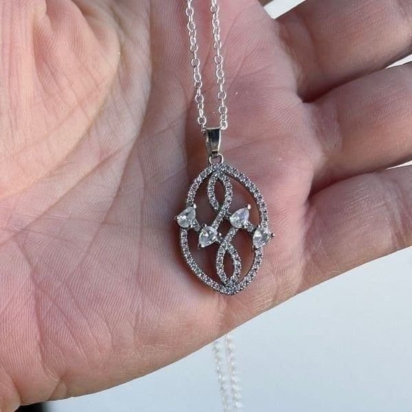 The Museum Abstract Necklace in cubic zirconia & 925 - Thumbnail 8