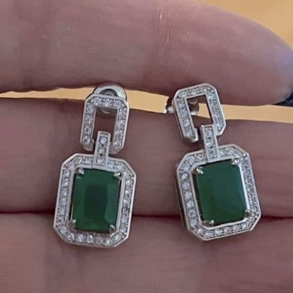 The Emerald City Drop earrings in 925 silver - Thumbnail 6