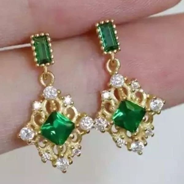The Green Genesis Earring in gold - Thumbnail 5