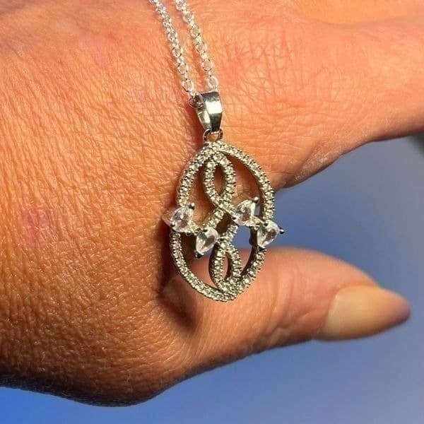 The Museum Abstract Necklace in cubic zirconia & 925 - Thumbnail 7