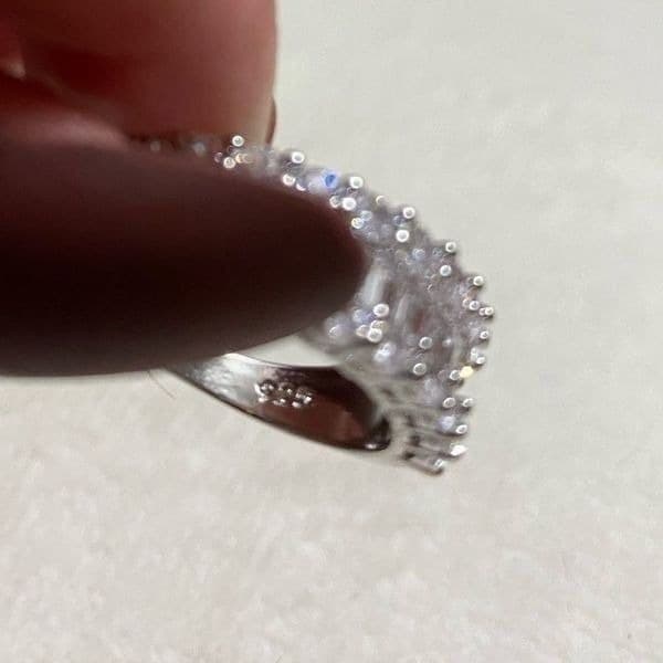 TheMistress Classic 925 Silver White Sapphire band ring - Thumbnail 7