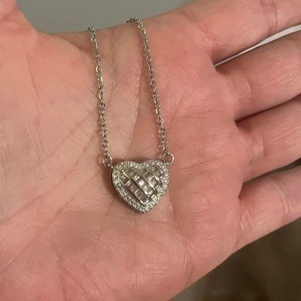 The Romantic Heart Pendant Necklace in 925 and cubic zirconia - Thumbnail 5