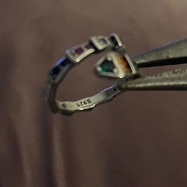 The Multi-Colored Serpent Ring in 925 silver - Thumbnail 4