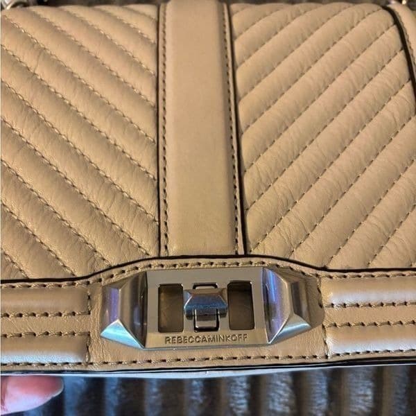 Rebecca Minkoff Small Love Leather neutral colored crossbody Bag - Thumbnail 8