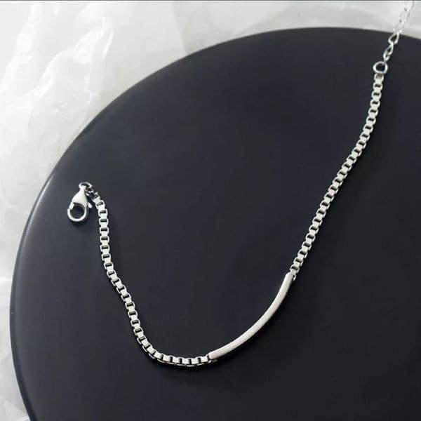 The Basic Bar Bracelet in sterling silver. - Thumbnail 4