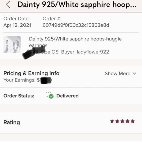 The Huggie Restock 925/White sapphire hoops-huggie earrings - Thumbnail 3