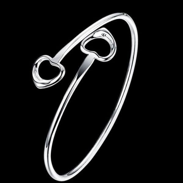 The Two of Hearts bracelet adjustable 925 silver - Thumbnail 7