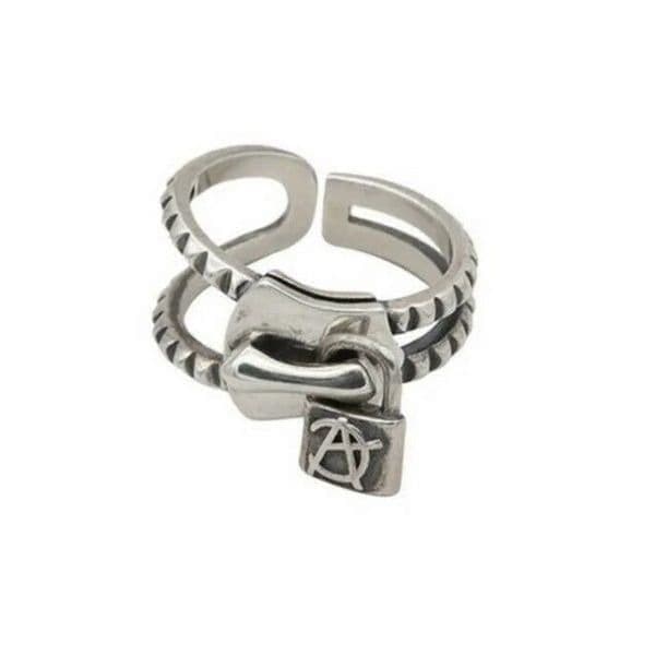 The Zip Me Up Ring with zipper detail in 925 silver - Thumbnail 4