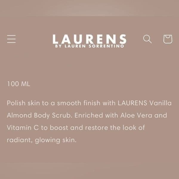 LAURENS vanilla almond body scrub - Thumbnail 5